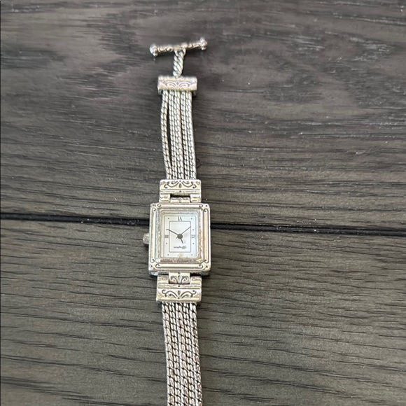 Brighton Tivoli Silver Square Face Watch with Multi-Strand Bracelet